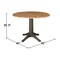 International Concepts Round Round 42 in. Dual Drop Leaf Dining Table with 4 Slatback Chairs in Hickory/Washed Coal, Wood K45-42DPT-27B-C65-4 - alternate 6